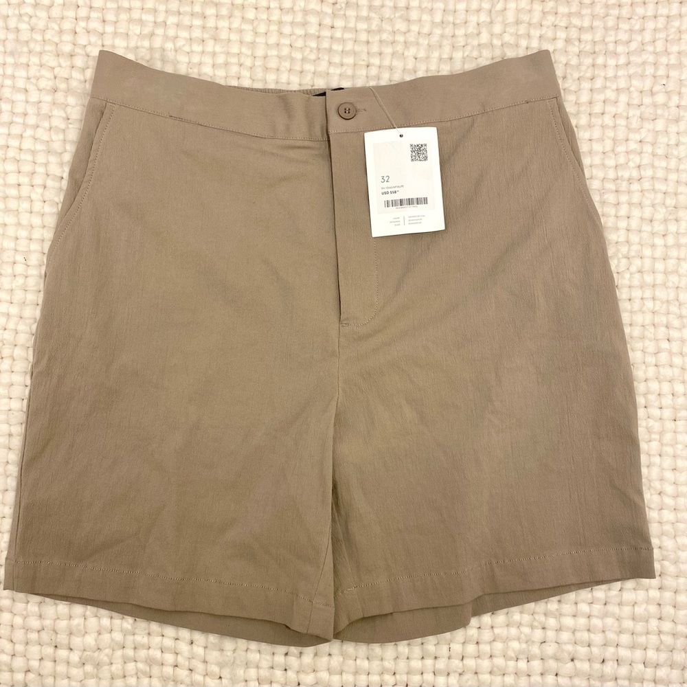 NWT Oak + Fort Classic Fit Men’s Khaki Shorts Size 32 NEW‎